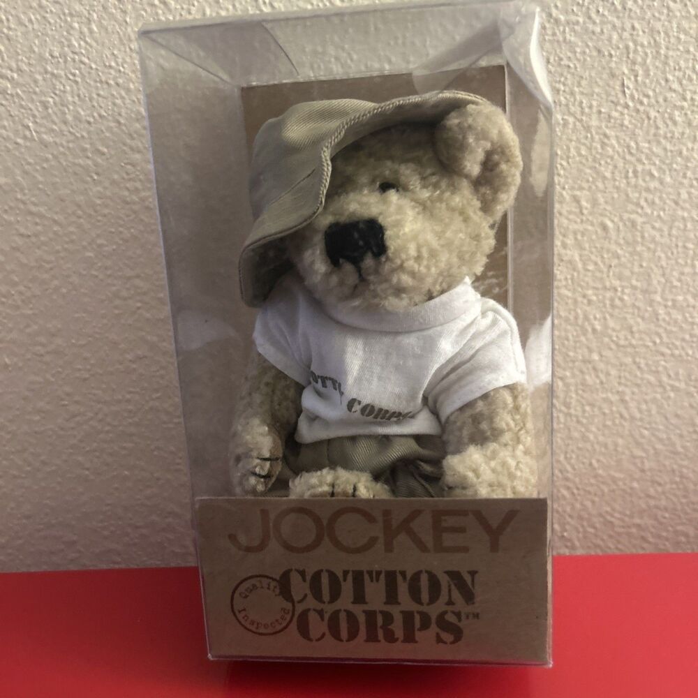 JOCKEY COTTON CORPS Collectible Vintage Stuffed BEAR Plush Brand NEW In Box